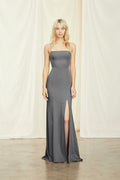 Amsale Long Bridesmaid Dress Jade Crepe