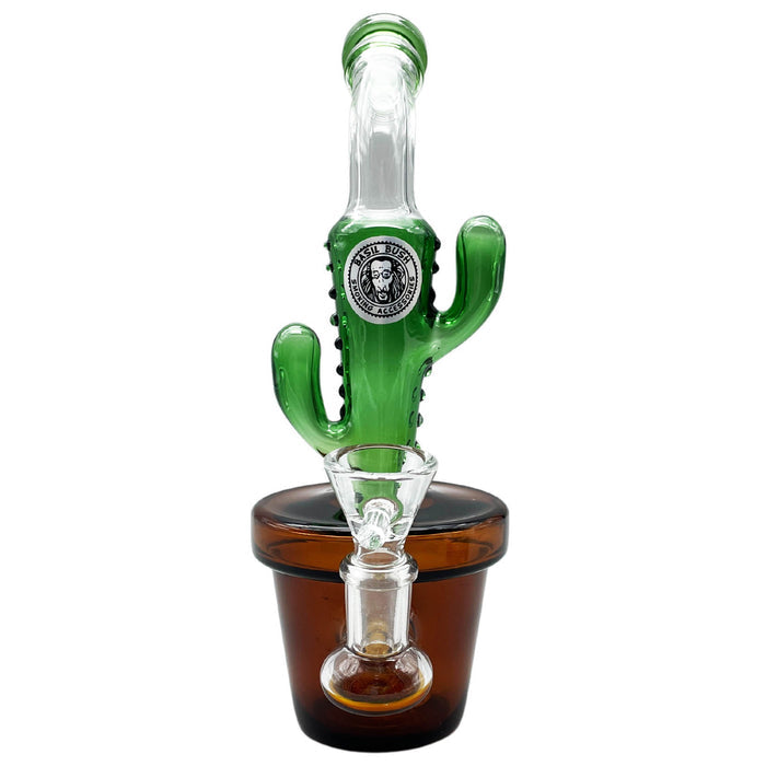 Basil Bush Glass 23cm Percolator Cactus Bong (14mm) - UK