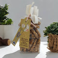 Biscotti al farro con chicchi di farro soffiato al caramello e fiori di lavanda biscotti artigianali
