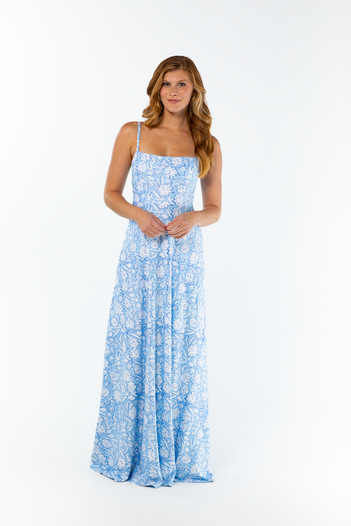 Brigette Dress in Ocean Mist