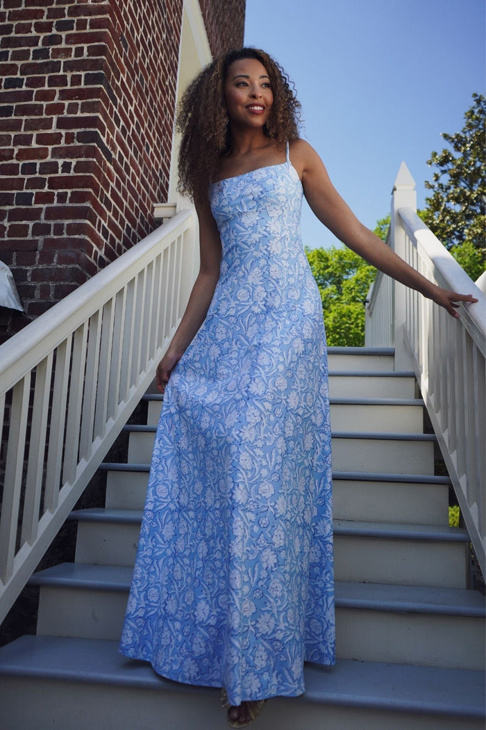 Brigette Dress in Ocean Mist