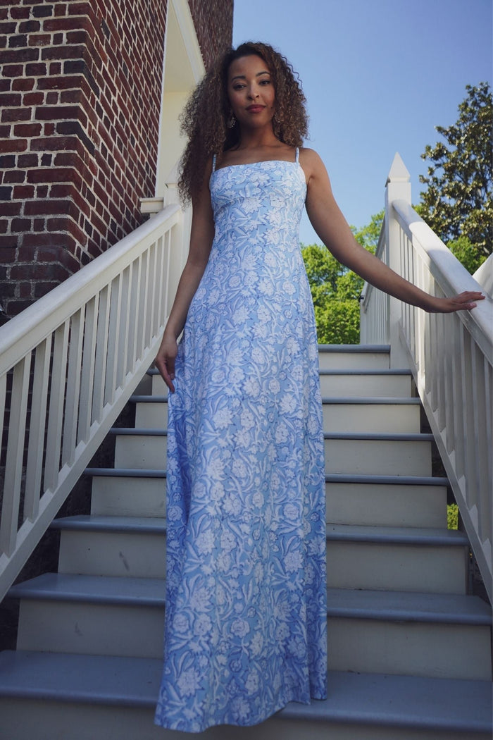 Brigette Dress in Ocean Mist