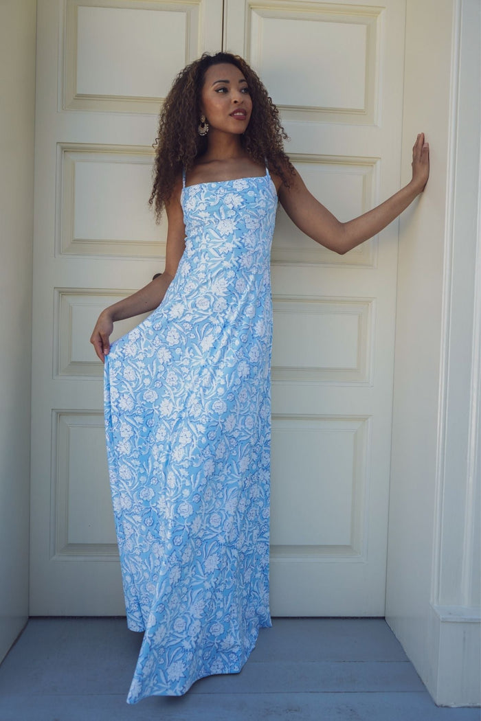 Brigette Dress in Ocean Mist
