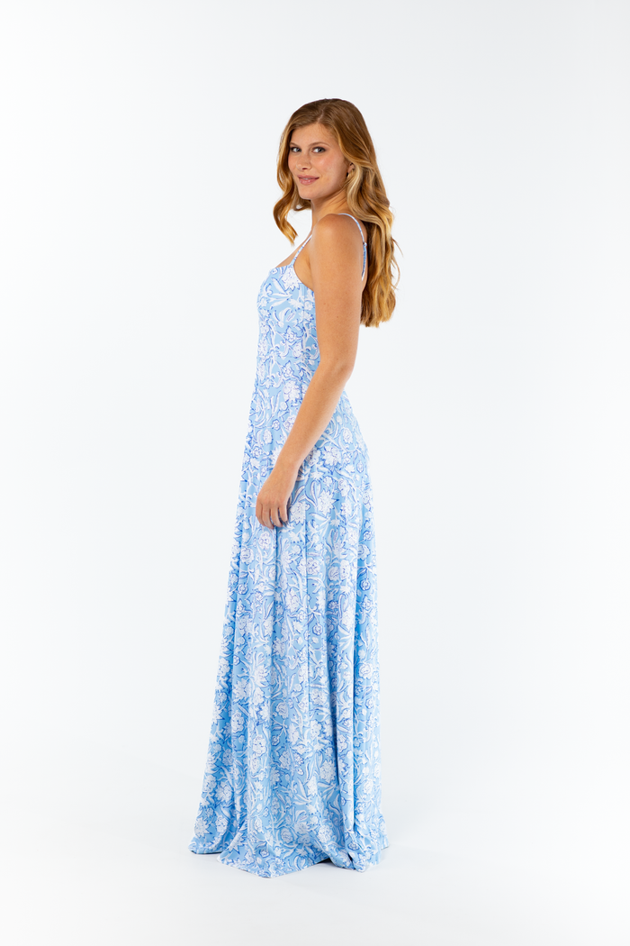 Brigette Dress in Ocean Mist