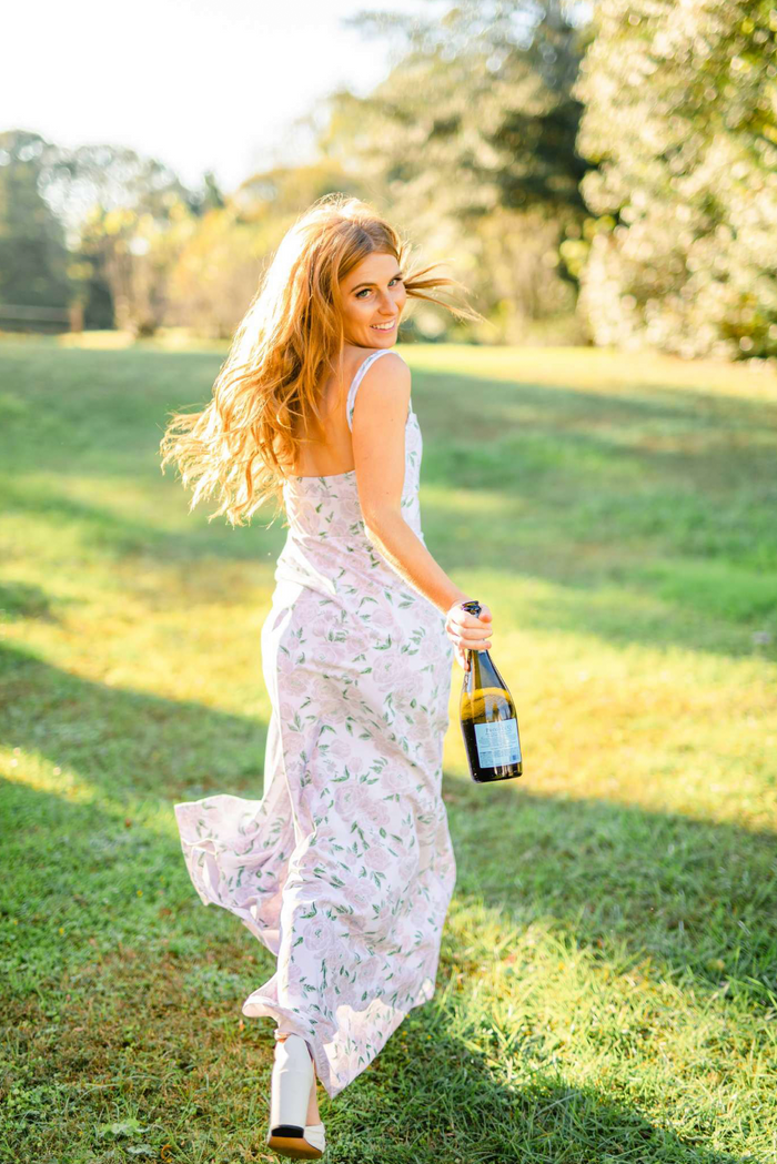 Brigette Dress in Peony Prosecco