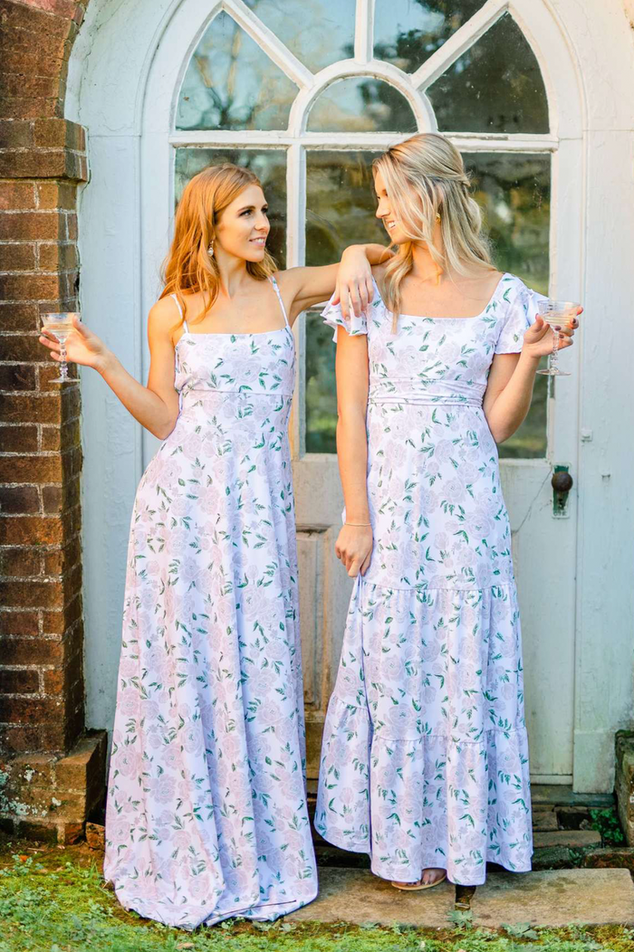 Brigette Dress in Peony Prosecco