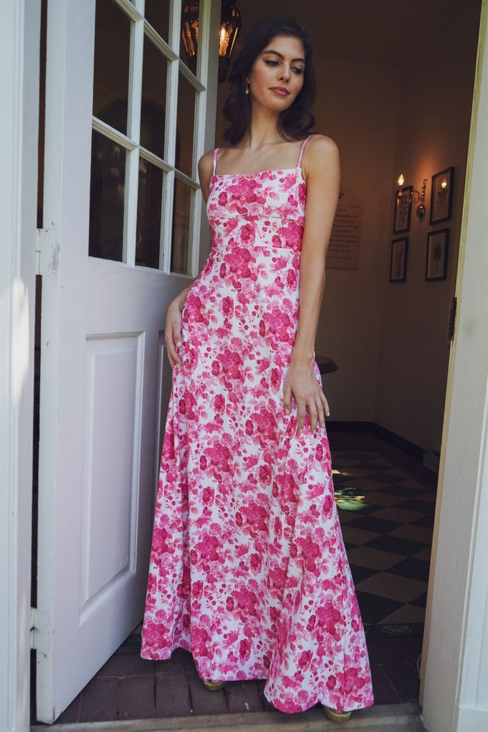 Brigette Dress in Raspberry Chateau