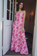 Brigette Dress in Raspberry Chateau