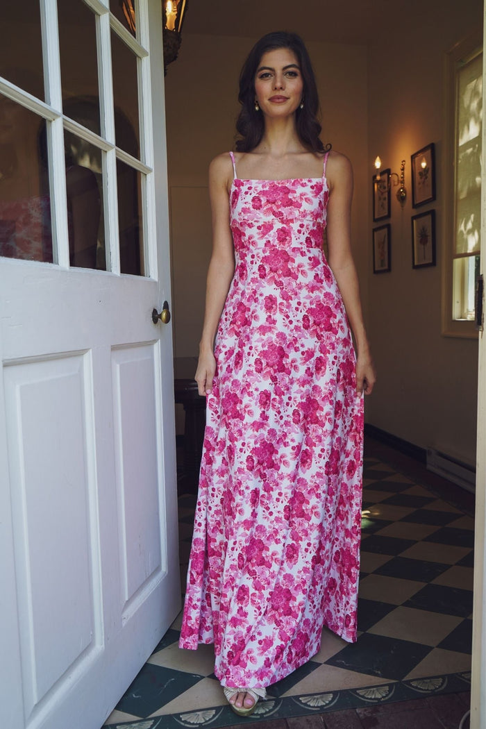 Brigette Dress in Raspberry Chateau