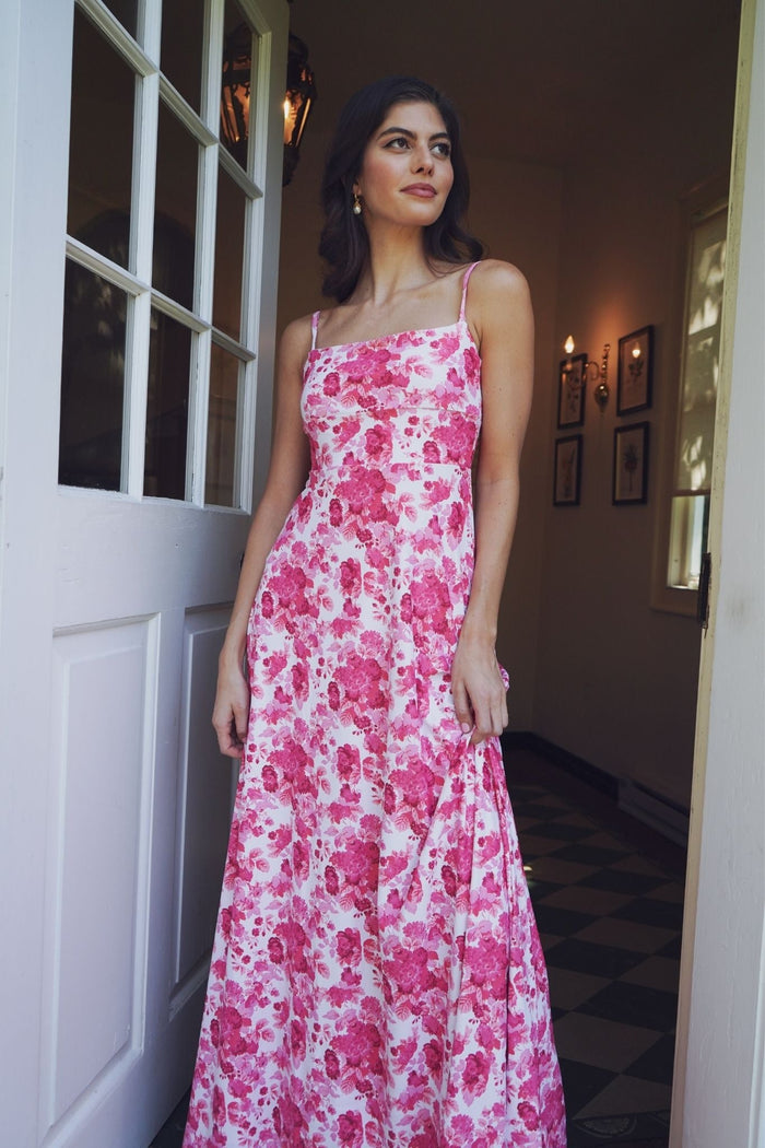 Brigette Dress in Raspberry Chateau