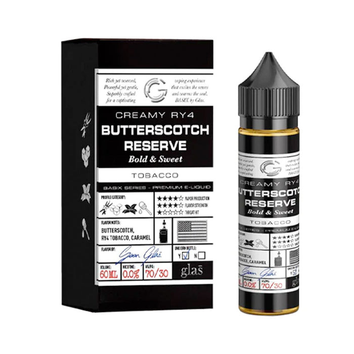 BSX Series By Glas E-Liquid - Butterscotch Reserve - 6mg - 60ml Bottle - UK