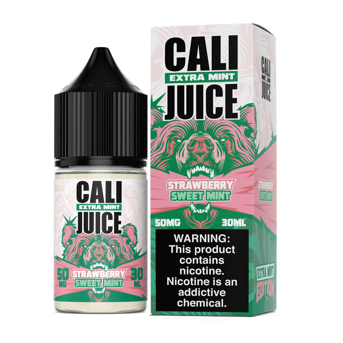 Cali Juice Salts - Strawberry Sweet Mint e-liquid - 35mg - 50mg - 30ml bottle - UK