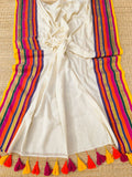 Indiehaat | White Mul Cotton Handloom Saree