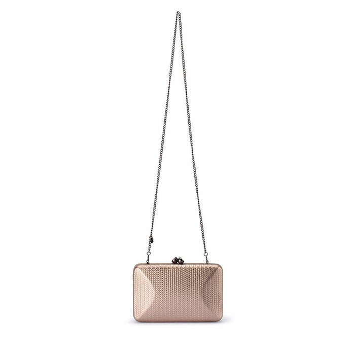 CHICA METALLIC TEXTURED CLUTCH