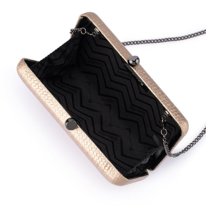 CHICA METALLIC TEXTURED CLUTCH