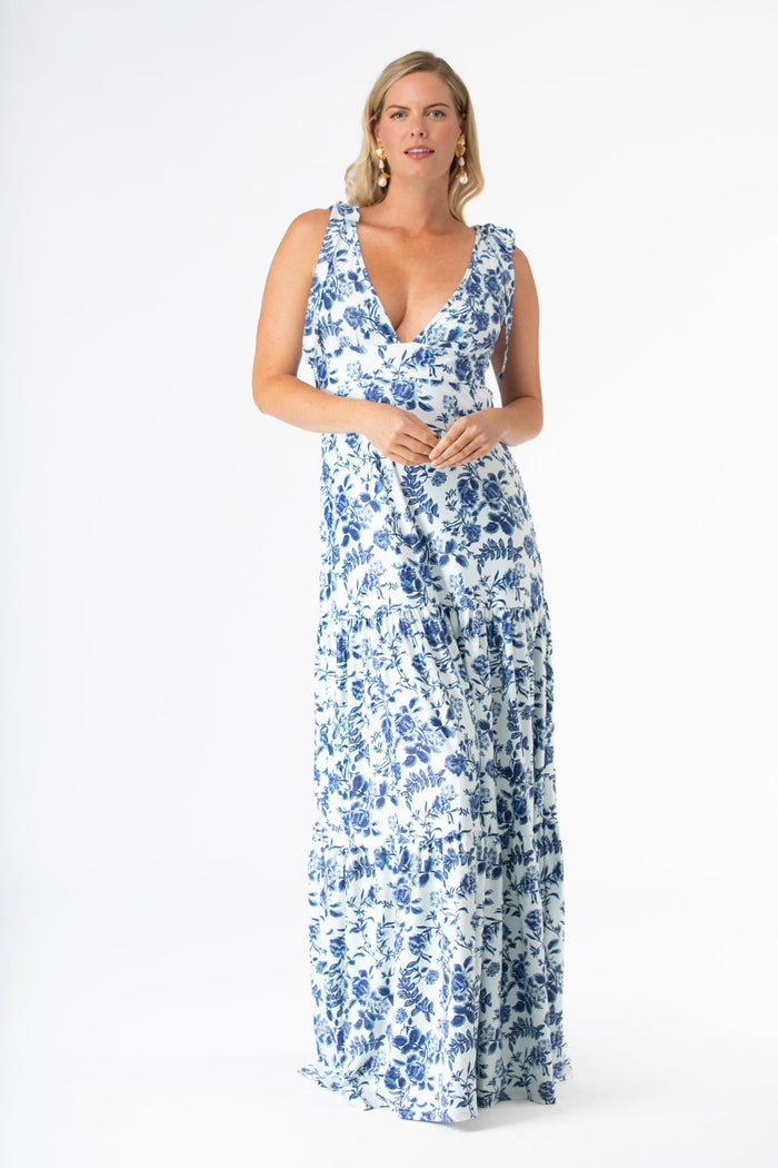 Clementine Dress in Evening Garden