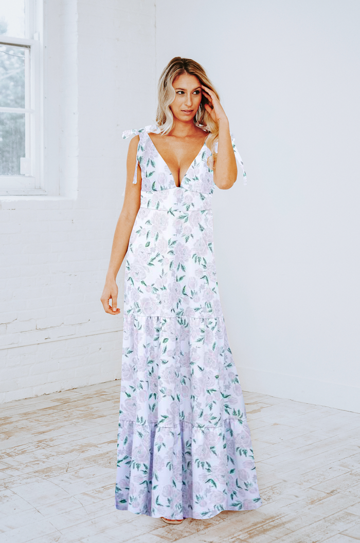 Clementine Dress in Peony Prosecco