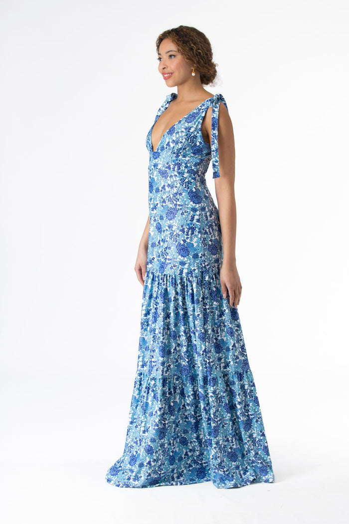 Clementine Dress in Porcelain Petals