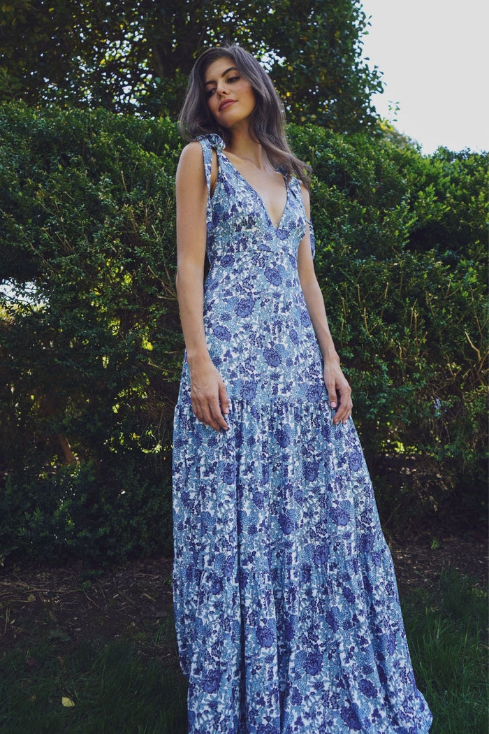 Clementine Dress in Porcelain Petals