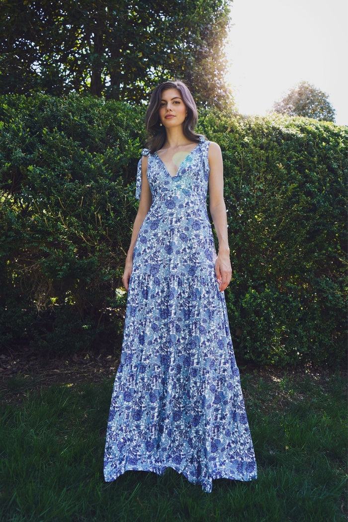 Clementine Dress in Porcelain Petals