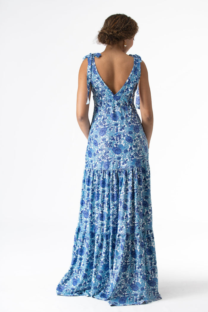 Clementine Dress in Porcelain Petals
