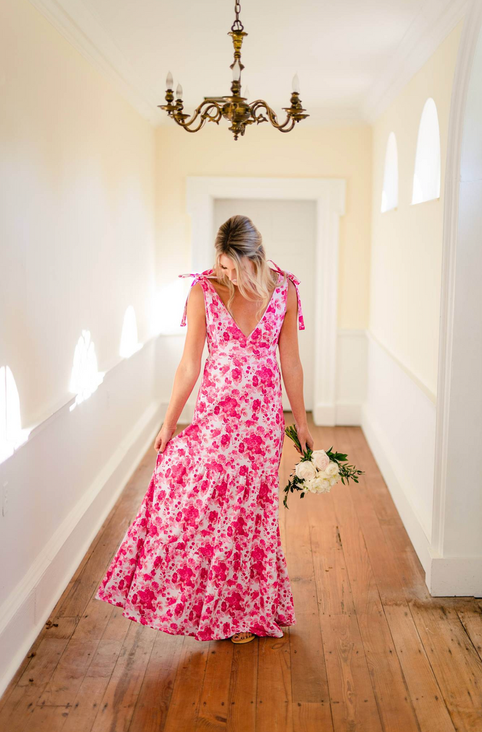 Clementine Dress in Raspberry Chateau