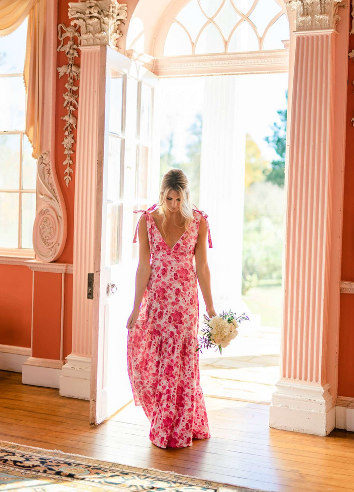 Clementine Dress in Raspberry Chateau