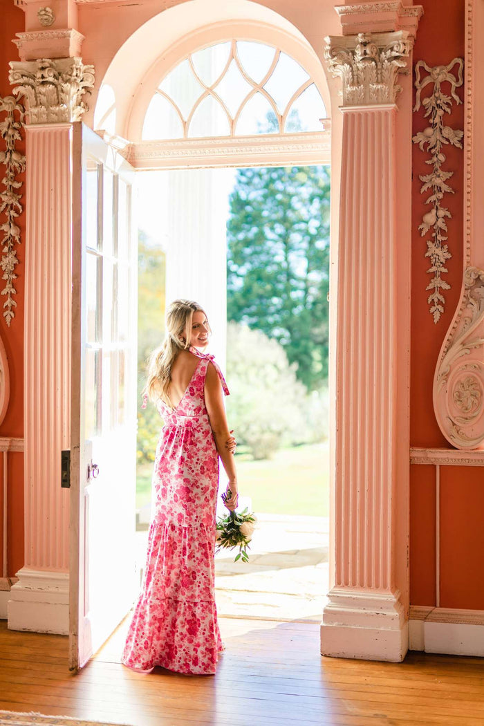 Clementine Dress in Raspberry Chateau