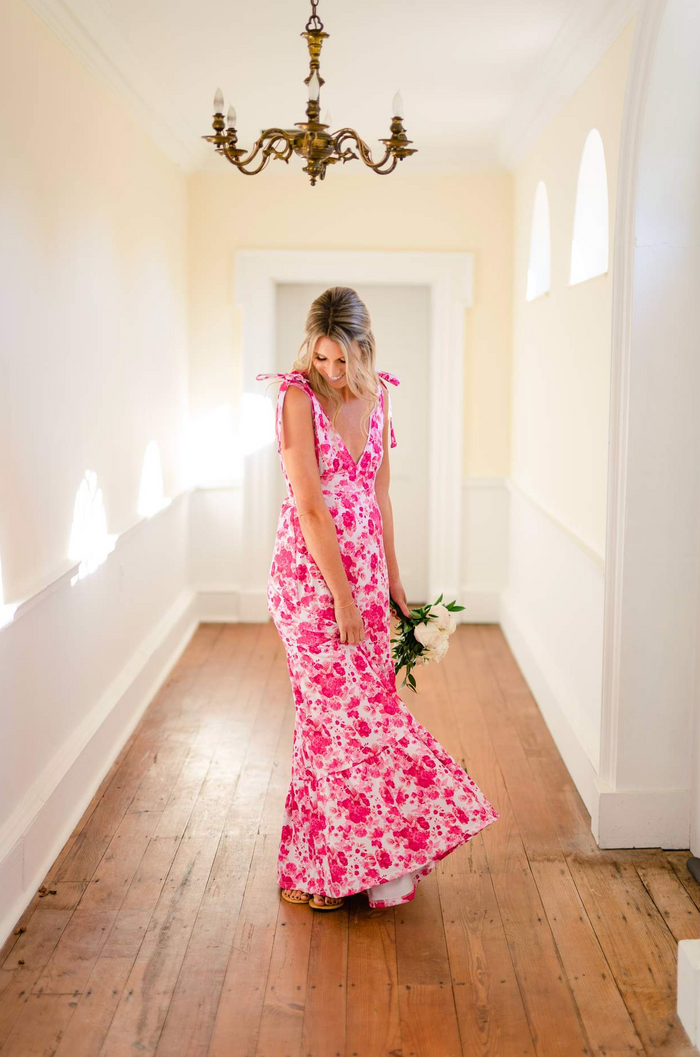 Clementine Dress in Raspberry Chateau