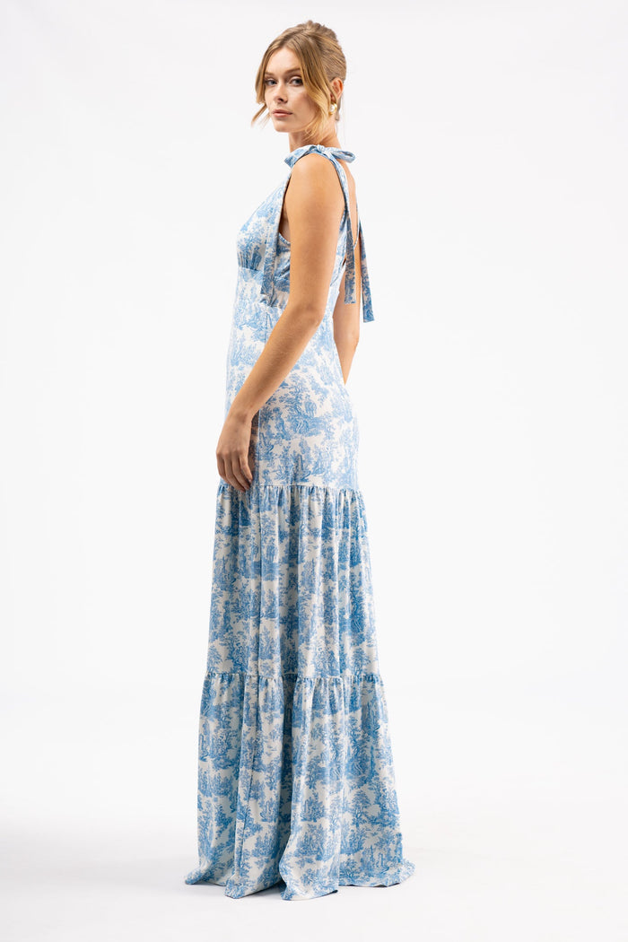 Clementine Dress in Skylight Toile