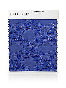 Cobalt Floral Metallic Jacquard Swatches