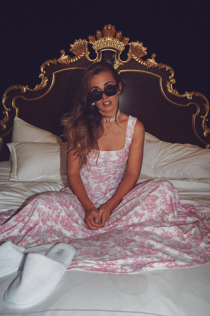 Cosette Dress in Love Thorn Rose