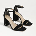 Daniella Block Heel Sandal in Black Suede