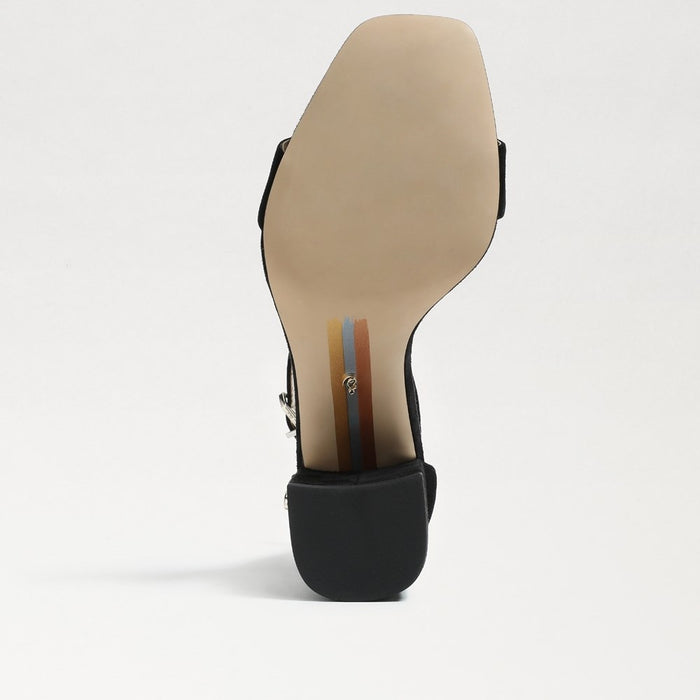 Daniella Block Heel Sandal in Black Suede