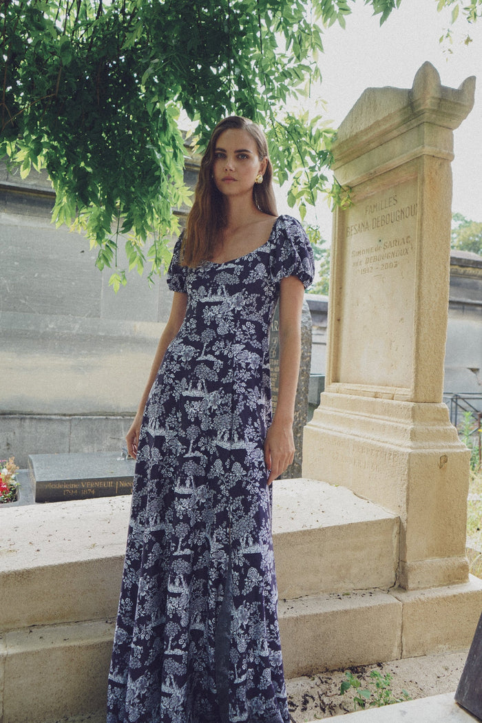 Elizabeth Dress in French Country Navy