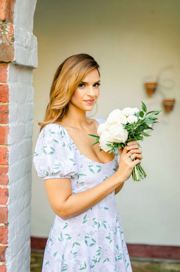 Elizabeth Dress in Peony Prosecco