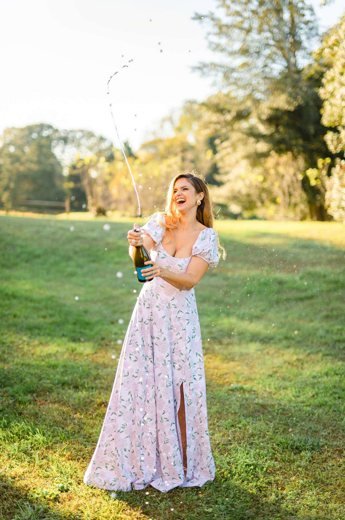 Elizabeth Dress in Peony Prosecco