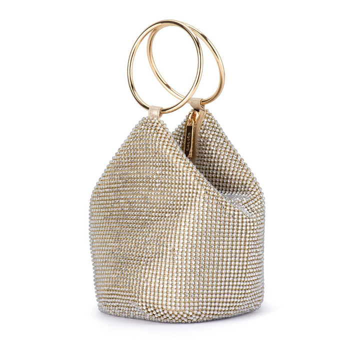 ELLIE CRYSTAL MESH HANDLE BAG