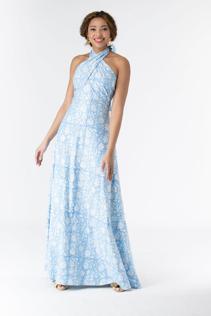 Fallon Dress in Ocean Mist