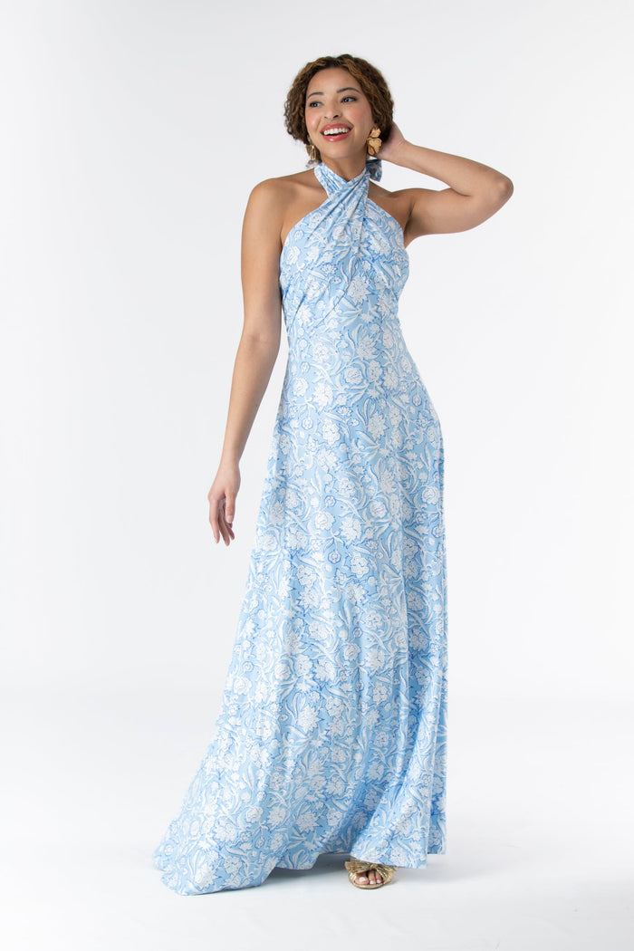 Fallon Dress in Ocean Mist
