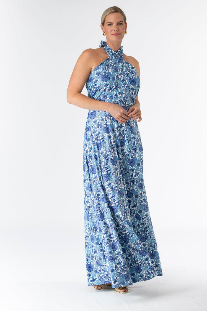 Fallon Dress in Porcelain Petals