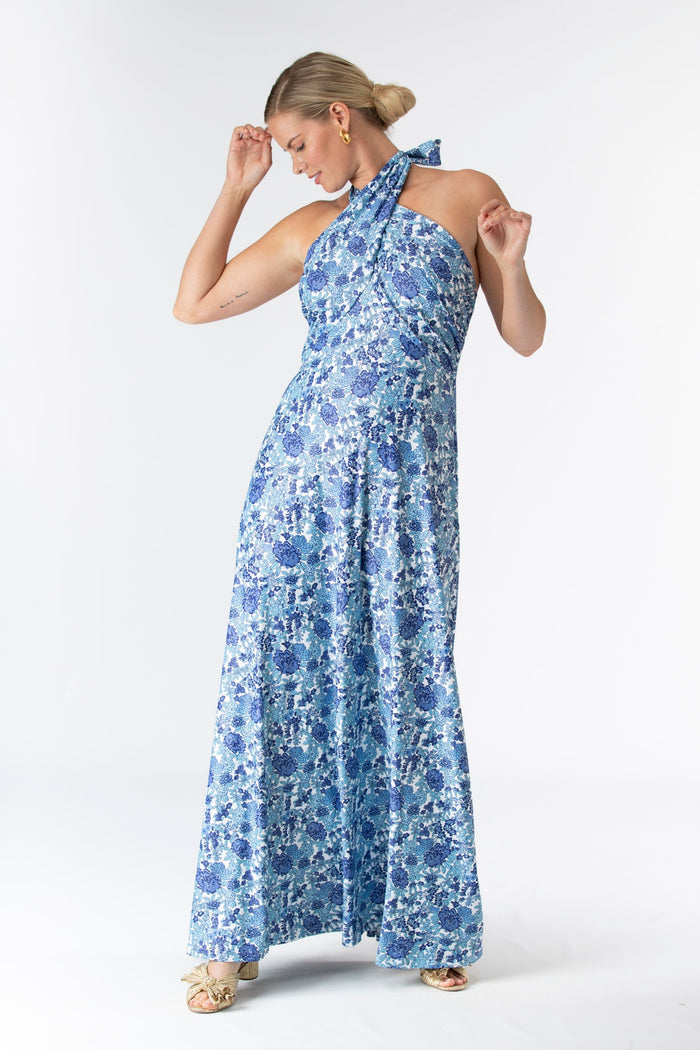 Fallon Dress in Porcelain Petals
