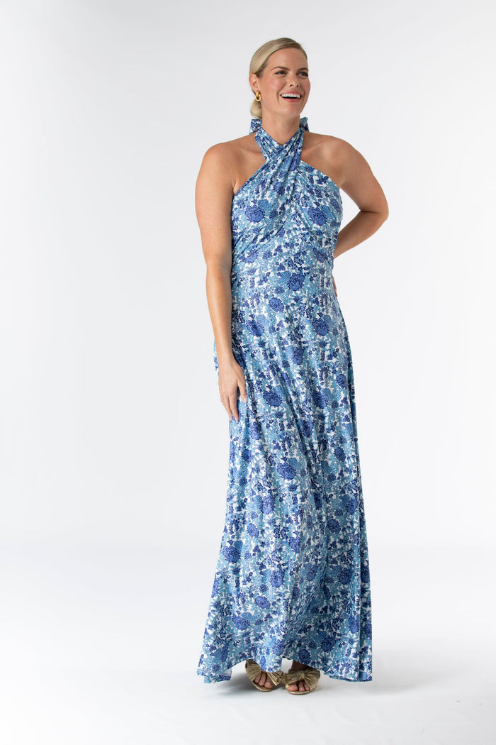 Fallon Dress in Porcelain Petals