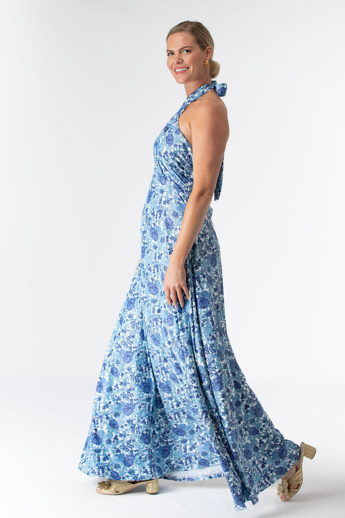 Fallon Dress in Porcelain Petals