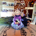 Fata fiorellina, sacchetto di lavanda fatina. fata dei fiori, fata in tessuto, fata in stoffa, fata handmade, fata lilla