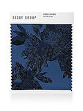Flocked Floral Satin Twill Swatches