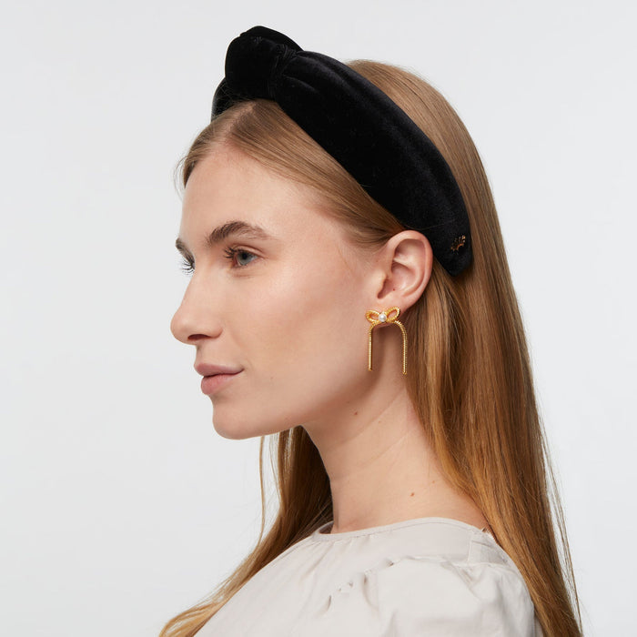 GOLD BOW STUD EARRINGS