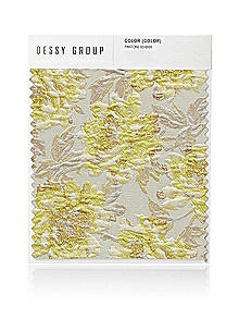 Golden Yellow Floral Jacquard Swatches