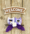 fuoriporta welcome , gufi fuoriporta, decorazioni per la porta di casa, da porta decorazioni per la di casa,  decorazioni porta d' ingresso, decorazione porta d' ingresso tutto l' anno, idee decorazione porta d' ingresso, Cosa appendere alla porta di casa, sacchetti lavanda gufo