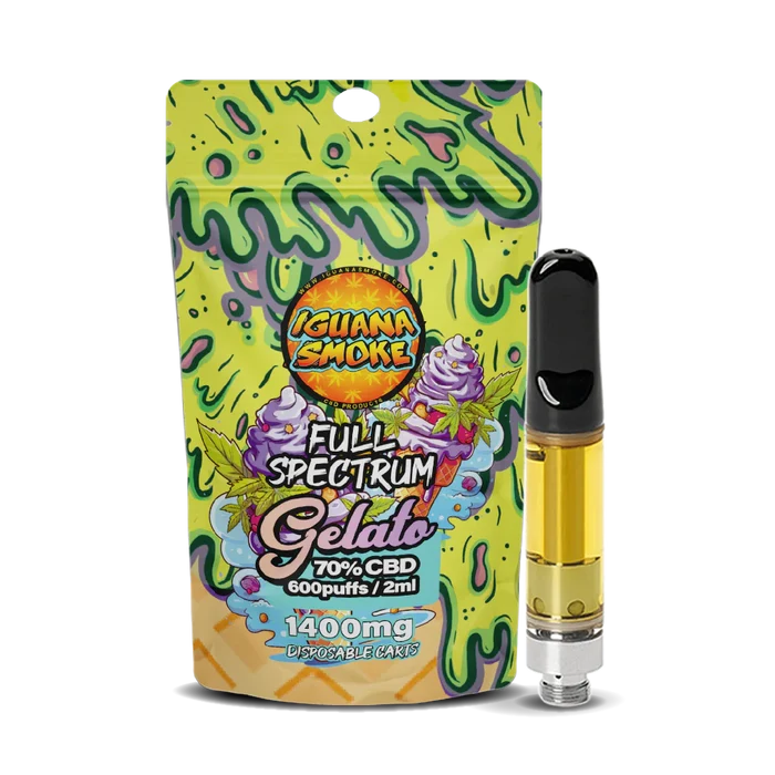 Iguana Smoke CBD Vape Cartridge – Gelato 1400 mg (2 ml) - UK